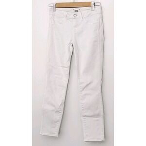 Paige Jeans Womens Size 26 Verdugo  Cropped White Jeans Skinny Leg Pockets